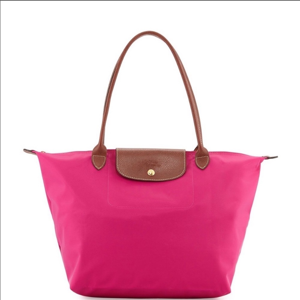 Longchamp Le Pliage Medium Tote in Fuchsia